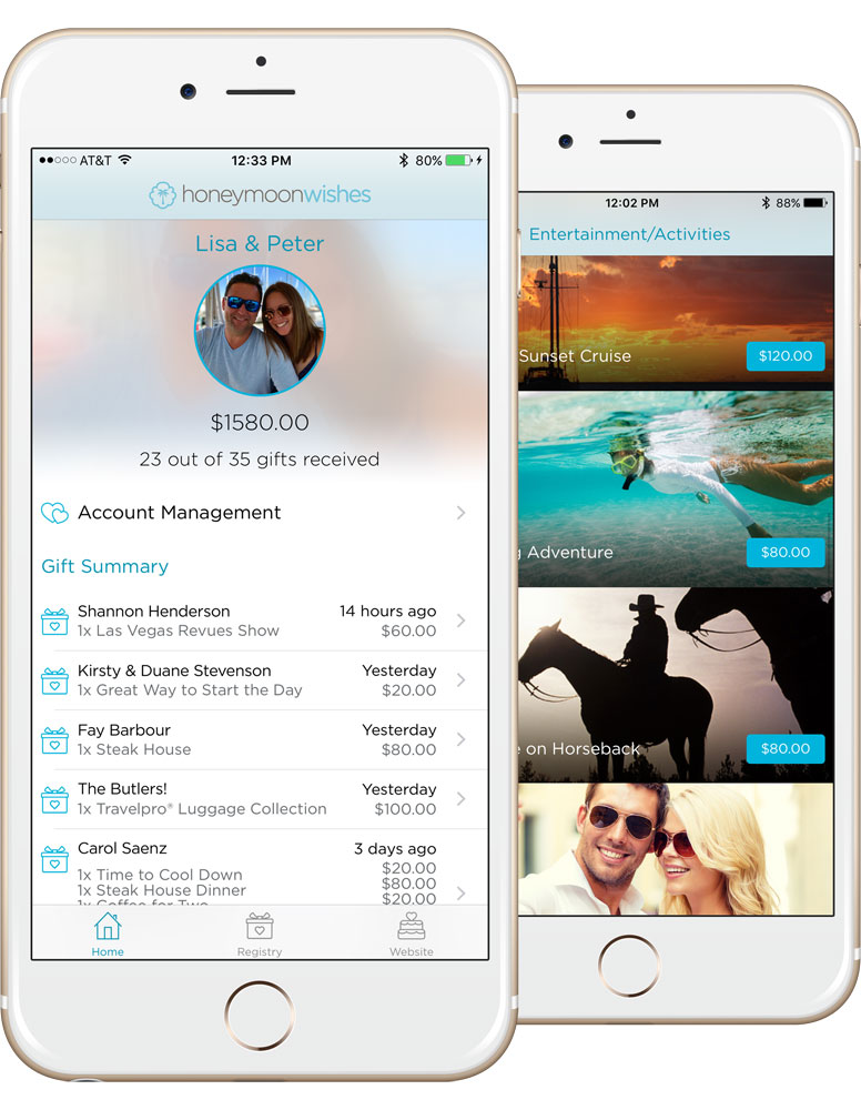 Honeymoon Registry Comparison Chart